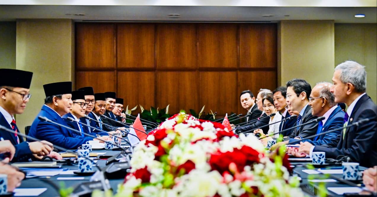 Diskusi Bilateral antara Indonesia dan Singapura di Leaders’ Retreat